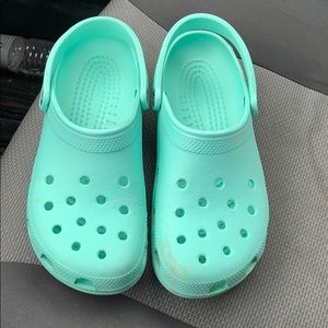 Teal Crocs